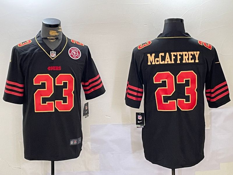 Men San Francisco 49ers #23 Mccaffrey Black Gold 2024 Nike Vapor Limited NFL Jersey style 10273->san francisco 49ers->NFL Jersey